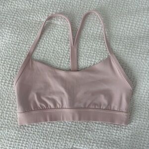 lululemon strawberry milkshake sz 4 flow y bra nulu
